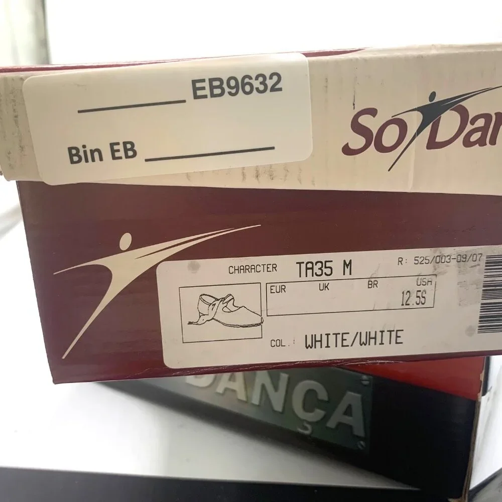 So Danca Tyette Tap Shoes Toddler 12.5 White Vegan Leather Dance Recital TA35